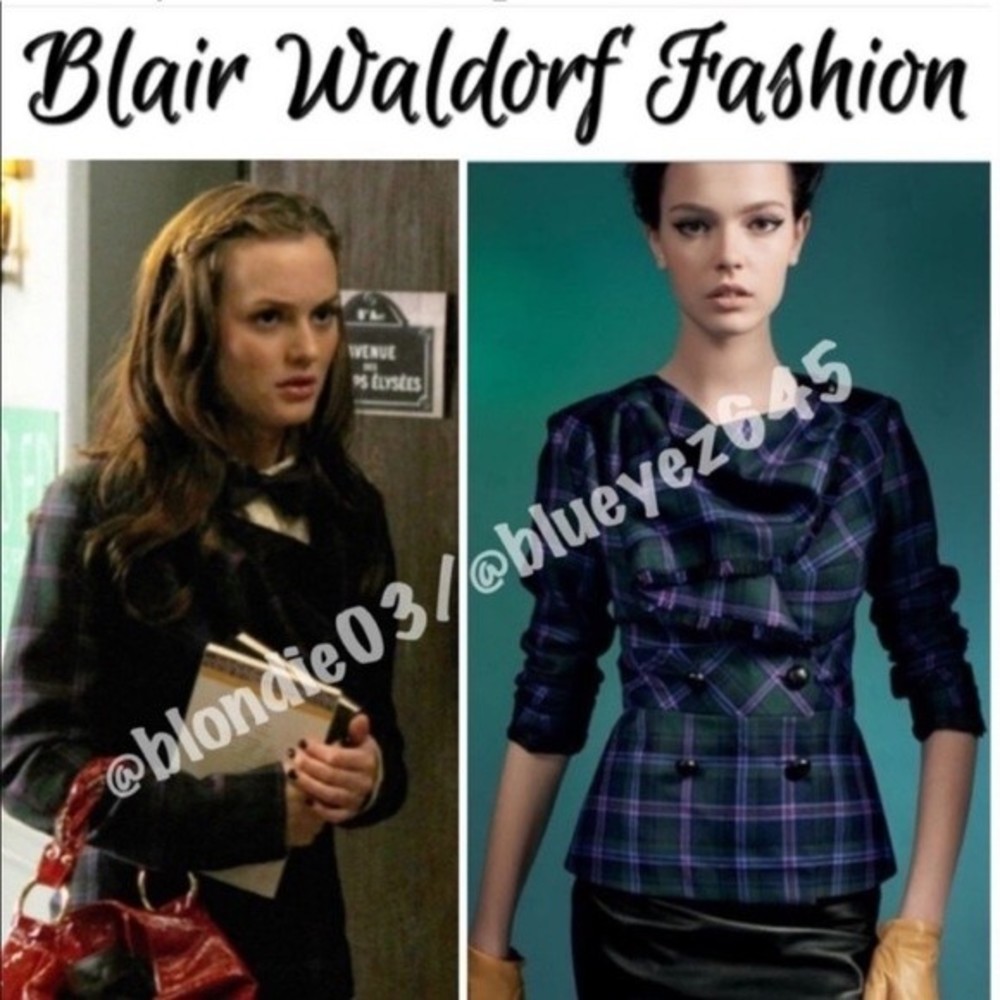 L.A.M.B. plaid draped collar Fall 2008 blazer 6